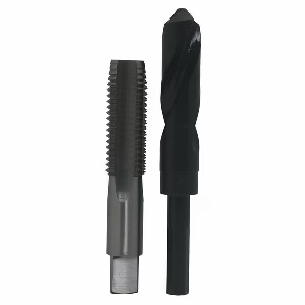 7/8in-30 UNS HSS Plug Tap and 27/32in HSS 1/2in Shank Drill Bit Kit, Drill America, Mfr#: POUFS7/8-30